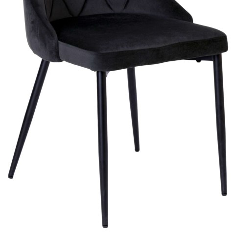 KRZESŁO LINCOLN VELVET TAPICEROWANE CZARNY AKSAMIT