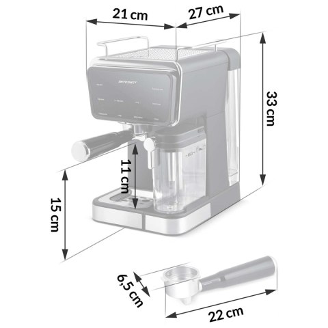 Ekspres do kawy kolbowy spieniacz do mleka 20 bar Berdsen BD-773 czarny Ekspres do kawy kolbowy spieniacz do mleka 20 bar Berdsen BD-773 czarny