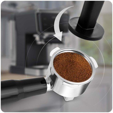 Ekspres do kawy kolbowy spieniacz do mleka 20 bar Berdsen BD-773 czarny Ekspres do kawy kolbowy spieniacz do mleka 20 bar Berdsen BD-773 czarny