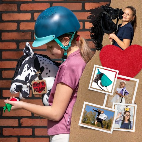 Zestaw Skippi - Hobby Horse Karo - srokaty i dodatkowy Kantar - błękitny Zestaw Skippi - Hobby Horse Karo - srokaty i dodatkowy Kantar - błękitny