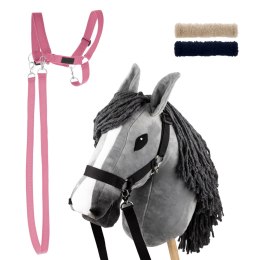 Zestaw Skippi - Hobby Horse Szary i dodatkowy Kantar - różowy