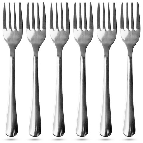 WIDELCZYKI DESEROWE DO CIASTA PRZEKĄSEK STALOWE 6-ELE EXCELLENT HOUSEWARE 139185 WIDELCZYKI DESEROWE DO CIASTA PRZEKĄSEK STALOWE 6-ELE EXCELLENT HOUSEWARE 139185