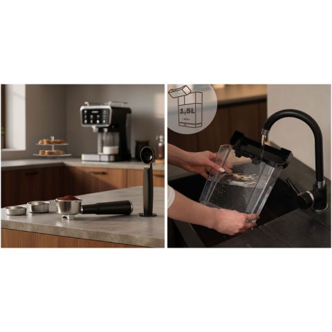 Ekspres do kawy kolbowy spieniacz do mleka 20 bar Berdsen BD-773 czarny Ekspres do kawy kolbowy spieniacz do mleka 20 bar Berdsen BD-773 czarny