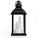 Lampion dekoracyjny LED z imitacją świec 10 x 22 cm - LAMP52CZ