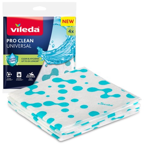 Ściereczka uniwersalna z enzymami Vileda Pro Clean 4 szt. Ściereczka uniwersalna z enzymami Vileda Pro Clean 4 szt.