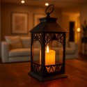Lampion dekoracyjny LED z imitacją świecy 14 x 30 cm - LAMP56WZ2