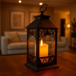 Lampion dekoracyjny LED z imitacją świecy 14 x 30 cm - LAMP56WZ2