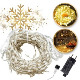 Zewnętrzne/wewnętrzne lampki choinkowe ryż 500 LED 17m, barwa ciepłe białe do dekoracji LAMP60CB