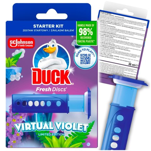 Duck Fresh Discs Virtual Violet - Żelowy Krążek Do Toalety 36ml + Aplikator