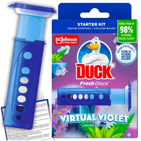 Duck Fresh Discs Virtual Violet - Żelowy Krążek Do Toalety 36ml + Aplikator