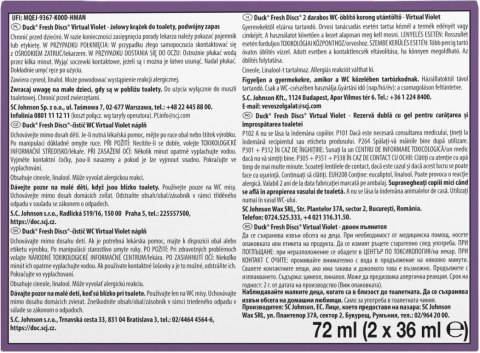 Duck Fresh Discs Virtual Violet - Żelowy Krążek Do Toalety 72ml (2 x 36ml)