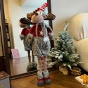 Renifer świąteczny na Boże Narodzenie, wyciągane nogi, z pluszu, 60-90 cm - KSN203
