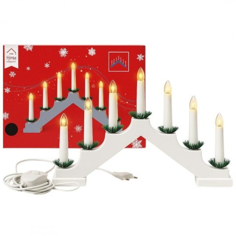 Świecznik adwentowy LED, ciepła biel 7 świec lampka biała LAMP61