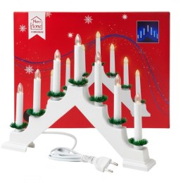Świecznik adwentowy LED, ciepła biel 7 świec lampka biała LAMP61