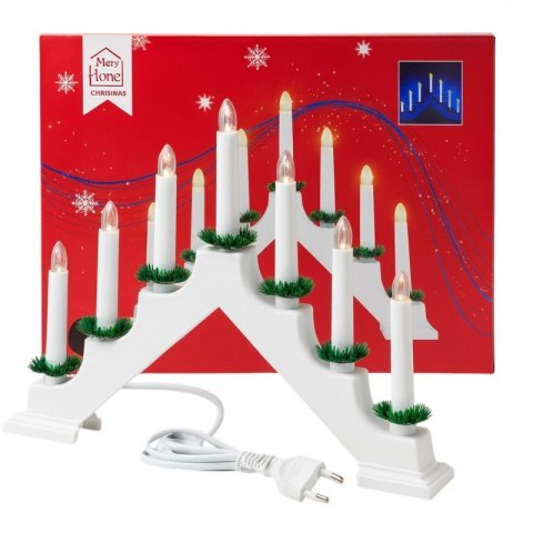 Świecznik adwentowy LED, ciepła biel 7 świec lampka biała LAMP61