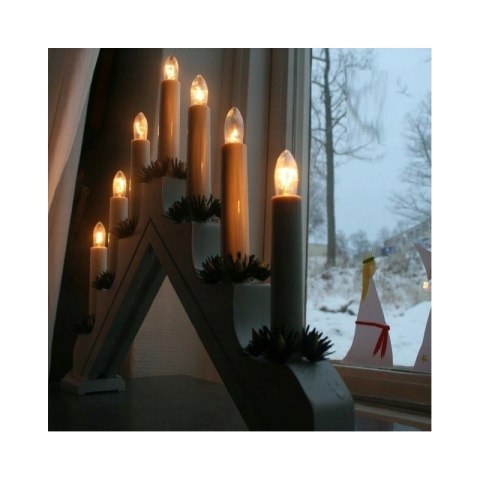 Świecznik adwentowy LED, ciepła biel 7 świec lampka biała LAMP61