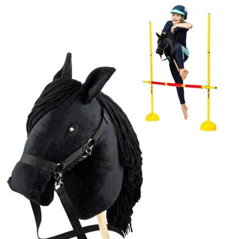 Zestaw Skippi - Hobby Horse Czarny i przeszkoda do skakania 135 cm Zestaw Skippi - Hobby Horse Czarny i przeszkoda do skakania 135 cm