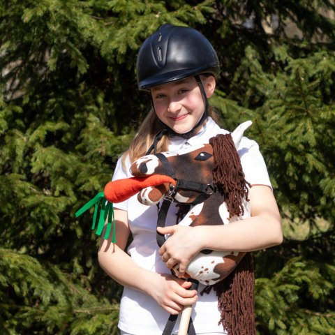 Zestaw Skippi - Hobby Horse Gniado - srokaty - Derka fuksja i granat Zestaw Skippi - Hobby Horse Gniado - srokaty - Derka fuksja i granat