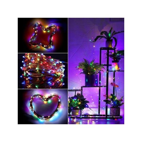 Zewnętrzne/wewnętrzne lampki choinkowe drucik 500 LED 50m, barwa Multikolor LAMP36MULTI