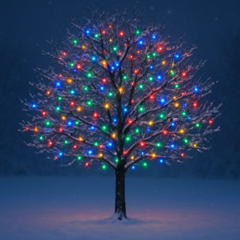 Zewnętrzne/wewnętrzne lampki choinkowe drucik 500 LED 50m, barwa Multikolor LAMP36MULTI