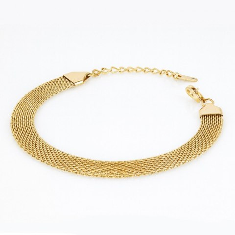 Bransoletka na rękę stal chirurgiczna pozłacana złotem BST1588