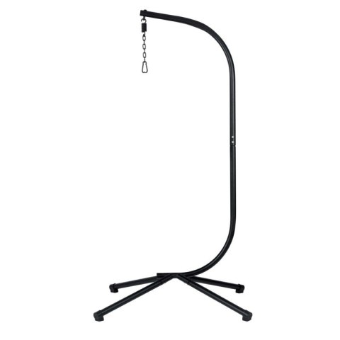 Fotel wiszący huśtawka, kokon składany czarny, antracyt z poduszkami KR37GRAF