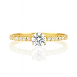 Pierścionek pozłacany stal chirurgiczna platerowana złotem PST960, Rozmiar pierścionków: US6 EU11