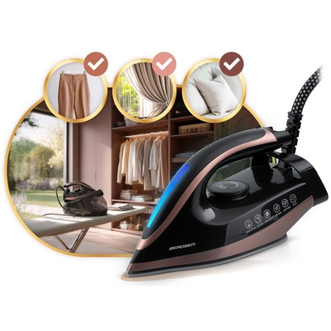 Stacja parowa żelazko generator pary 3000W Berdsen BD-334 ceramiczna powłoka Stacja parowa żelazko generator pary 3000W Berdsen BD-334 ceramiczna powłoka