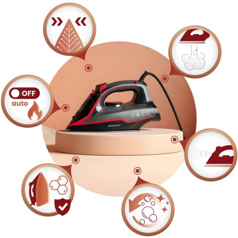 Żelazko parowe 2600W Berdsen BD-331 ceramiczna powłoka praca w pionie Żelazko parowe 2600W Berdsen BD-331 ceramiczna powłoka praca w pionie