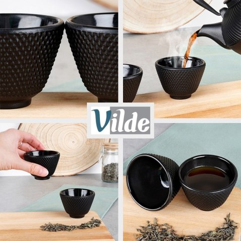 Czarki do herbaty żeliwne emaliowane CAST LINE mini 60 ml 2 szt. VILDE 139689 Czarki do herbaty żeliwne emaliowane CAST LINE mini 60 ml 2 szt. VILDE 139689