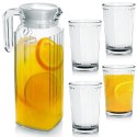 Dzbanek i szklanki na napoje 1.1L / 190 ml zestaw 5-ele EXCELLENT HOUSEWARE 139635 Dzbanek i szklanki na napoje 1.1L / 190 ml zestaw 5-ele EXCELLENT HOUSEWARE 139635