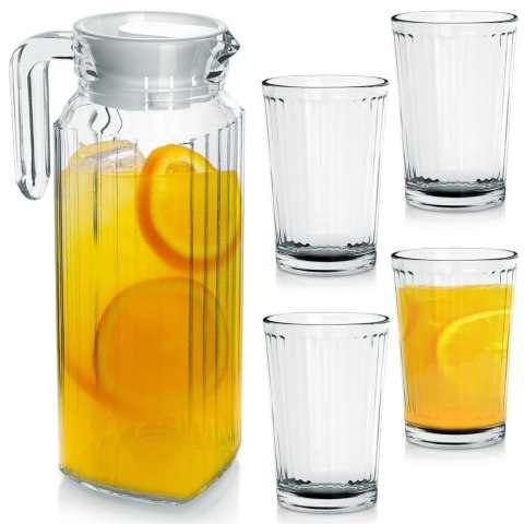 Dzbanek i szklanki na napoje 1.1L / 190 ml zestaw 5-ele EXCELLENT HOUSEWARE 139635 Dzbanek i szklanki na napoje 1.1L / 190 ml zestaw 5-ele EXCELLENT HOUSEWARE 139635