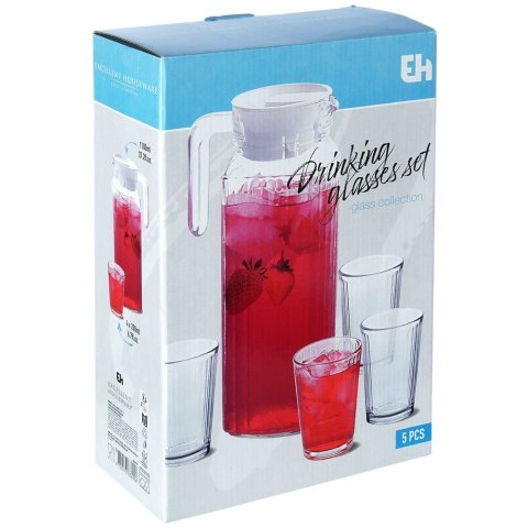 Dzbanek i szklanki na napoje 1.1L / 190 ml zestaw 5-ele EXCELLENT HOUSEWARE 139635 Dzbanek i szklanki na napoje 1.1L / 190 ml zestaw 5-ele EXCELLENT HOUSEWARE 139635