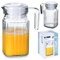 Dzbanek szklany mały 500ml na napoje sok wodę kompot 650ml z pokrywką VILDE 139293 Dzbanek szklany mały 500ml na napoje sok wodę kompot 650ml z pokrywką VILDE 139293