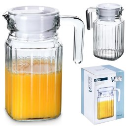 Dzbanek szklany mały 500ml na napoje sok wodę kompot 650ml z pokrywką VILDE 139293