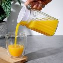Dzbanek szklany mały 500ml na napoje sok wodę kompot 650ml z pokrywką VILDE 139293 Dzbanek szklany mały 500ml na napoje sok wodę kompot 650ml z pokrywką VILDE 139293