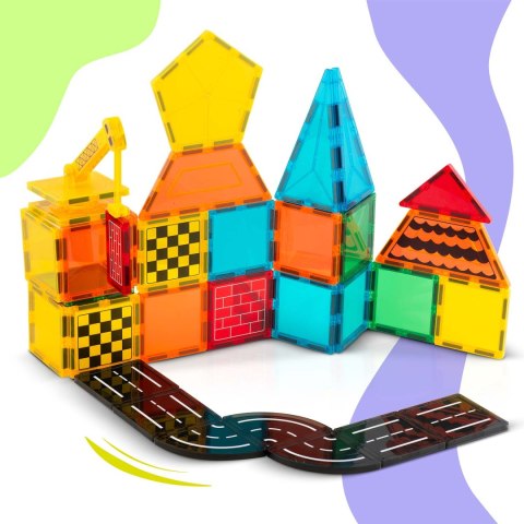 Klocki magnetyczne edukacyjne konstrukcyjne 72 szt RK-780 Ricokids