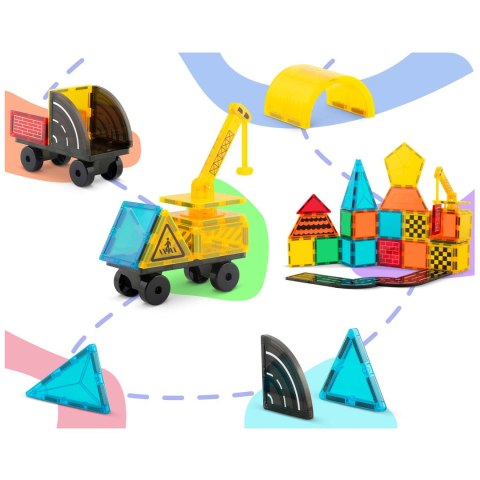 Klocki magnetyczne edukacyjne konstrukcyjne 90 szt RK-780 Ricokids