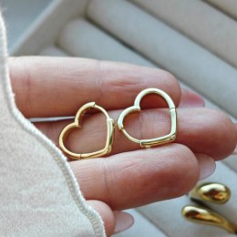 Kolczyki ze stali szlachetnej platerowane 14k złotem, zapięcie angielskie KST3423