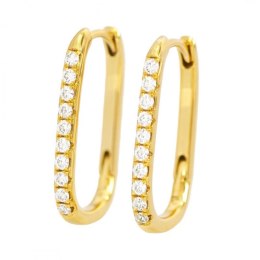 Kolczyki ze stali szlachetnej platerowane 14k złotem, zapięcie angielskie KST3425