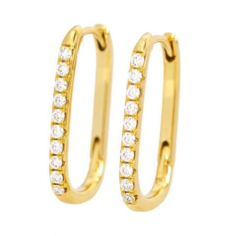 Kolczyki ze stali szlachetnej platerowane 14k złotem, zapięcie angielskie KST3425