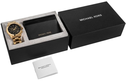 Zegarek Męski + Etui na karty MICHAEL KORS MK1076SET + BOX Zegarek Męski + Etui na karty MICHAEL KORS MK1076SET + BOX