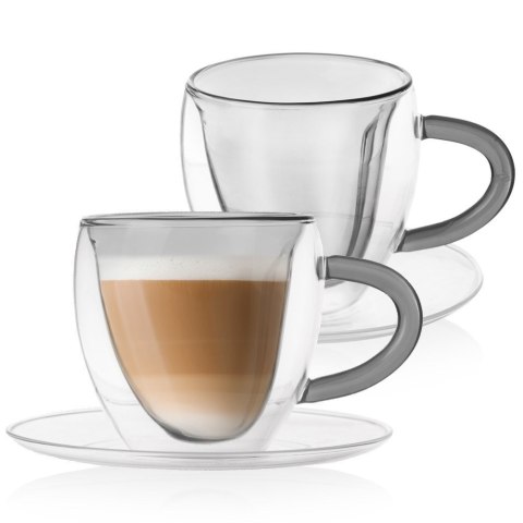 Filiżanki termiczne ze spodkiem do kawy herbaty DOUBLE 160ml 2 sztuki ORION 129494 Filiżanki termiczne ze spodkiem do kawy herbaty DOUBLE 160ml 2 sztuki ORION 129494