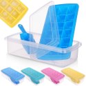 Forma foremka do kostek lodu z pokrywką pojemnik i łopatka na lód kostki EXCELLENT HOUSEWARE 122210 Forma foremka do kostek lodu z pokrywką pojemnik i łopatka na lód kostki EXCELLENT HOUSEWARE 122210