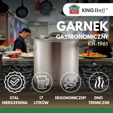 Garnek gastronomiczny 28cm 17L stal nierdzewna KINGHOFF KH-1961