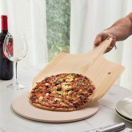 KAMIEŃ DO PIECZENIA PIZZY SZAMOTOWY Z ŁOPATĄ I NOŻEM 3 ELEMENTY VILDE 279072