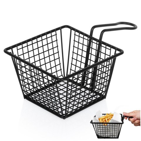 Koszyk na frytki do serwowania frytek metalowy czarny 22x13x8cm EXCELLENT HOUSEWARE 259730 Koszyk na frytki do serwowania frytek metalowy czarny 22x13x8cm EXCELLENT HOUSEWARE 259730