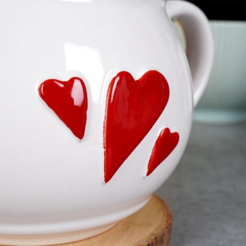 Kubek ceramiczny do kawy herbaty SERCE duży 800 ml ORION 129433