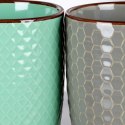 Kubki ceramiczne do kawy herbaty 400 ml zestaw kubków 4 sztuki VILDE 139672 Kubki ceramiczne do kawy herbaty 400 ml zestaw kubków 4 sztuki VILDE 139672