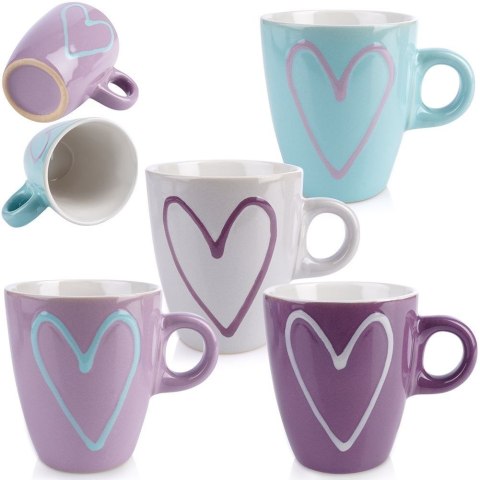 Kubki ceramiczne do kawy herbaty do kawy herbaty 230ml zestaw kubków mix kolorów 4 szt ORION 126967X4